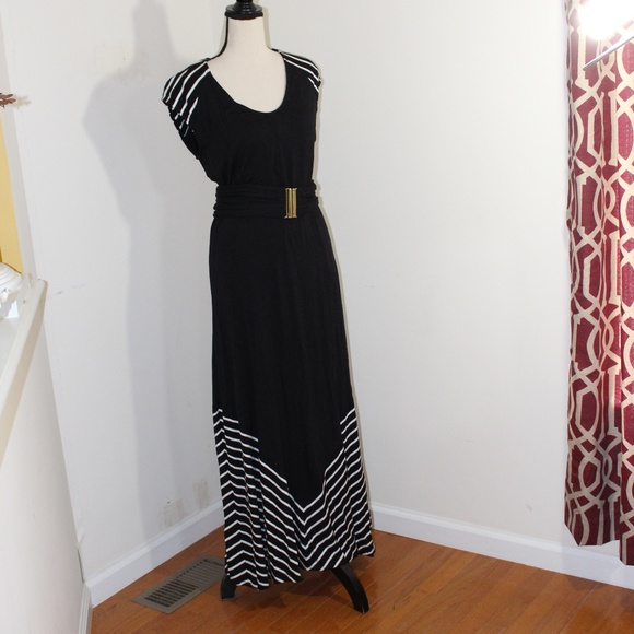 Liz Lange, maxi dress with detachable belt. NWT - Picture 1 of 10